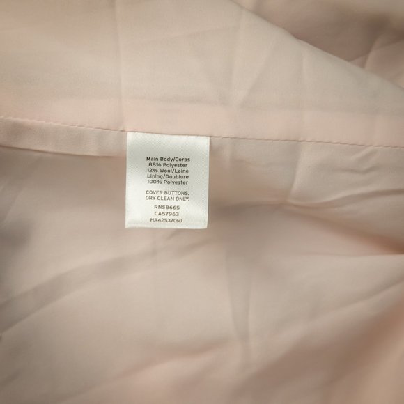 Halogen Size 0 Pink Wool Button Blazer NWT - Picture 7 of 7